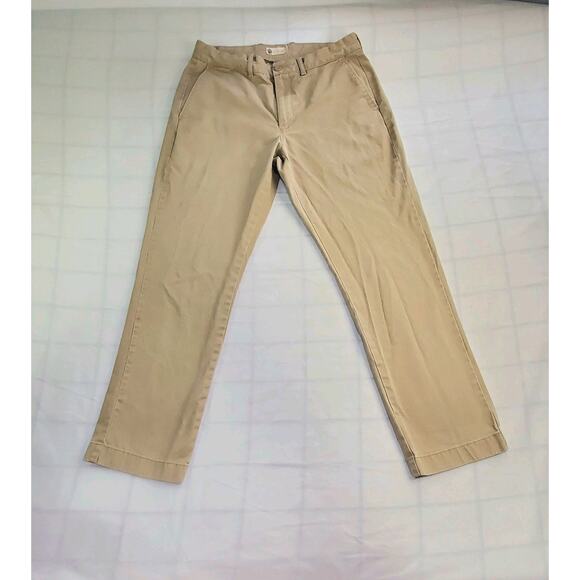 J Crew Pants Mens 32x30 Khaki Tan The Sutton Straight Leg Flat Front Chino Ca14 - Picture 1 of 6